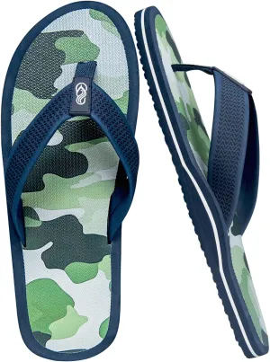 Men's Flip Flops & Sandals with Arch Support - Non-Slip Textured Sole,Waterproof for Beach