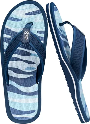 Men's Flip Flops & Sandals with Arch Support - Non-Slip Textured Sole,Waterproof for Beach