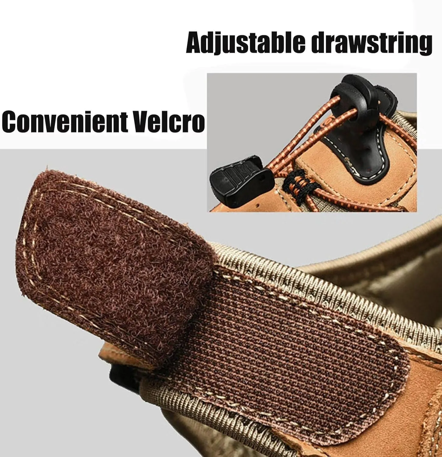 Mens Hiking Sandals Closed Toe Walking Sandals Adjustable Sports Outdoor Trekking Sandals Summer Waterproof Beach Shoes
