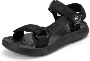 Mens Hiking Sandals with Arch Support - Cushion Sport Athletic Walking Sandles Outdoor Summer Comfortable Casual Waterproof Beach Water Sandal for Wide Feet