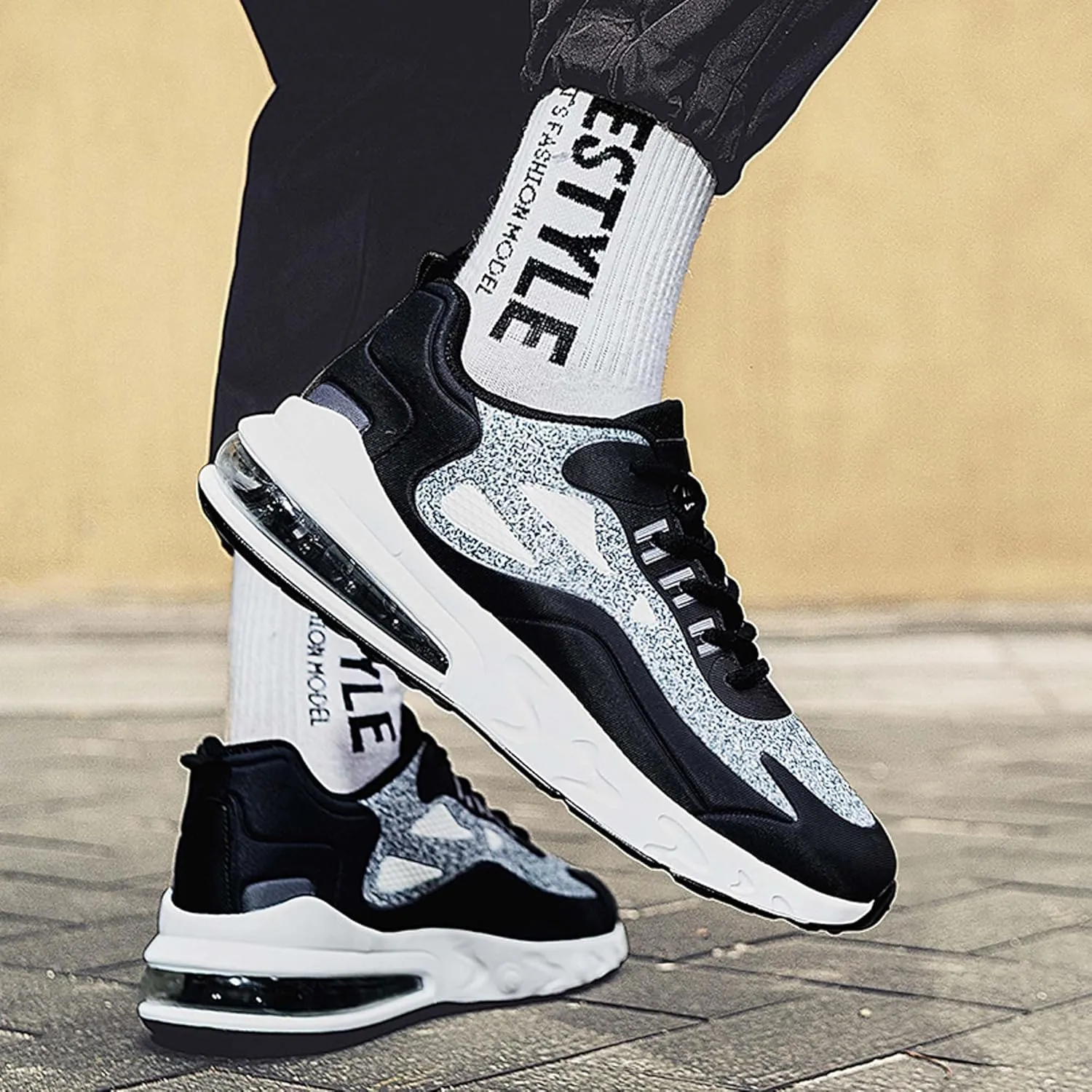 Men's Lightweight Running Shoes Fashion Skateboarding Shoes Outdoor Non-slip Casual Walking Shoes Shoes Comfortable Fashion Sneakers