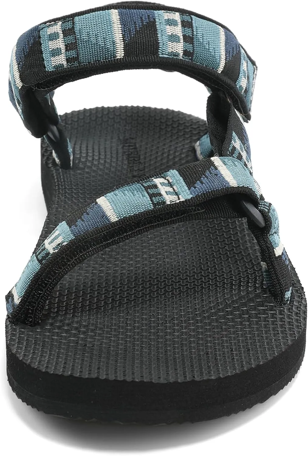 Men's Original Mesh Graphic Print Flat Sandals with Arch Support, Adjustable Hook & Loop Strap, Open Toe, Casual, Outdoor, Walking