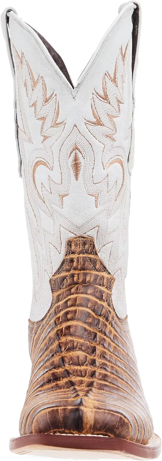 Men`s Orix Brown Caiman Tail Print 13in Montana Ice Top Boot
