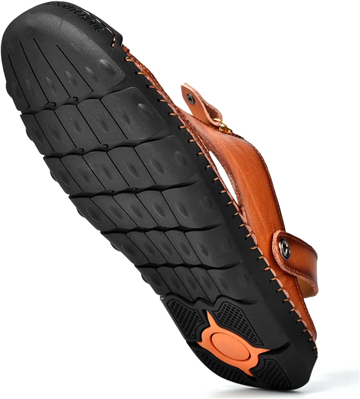 Men's Outdoor Sandals Breathable Summer Beach Shoes Closed Toe Hiking Fisherman Non-Slip Comfortable Casual Leather Sandals