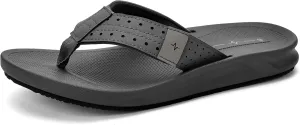 Men's Ultra Soft Cushion Flip Flops with Arch Support, Quick Dry Thong Sandals for Indoor & Outdoor Comfort
