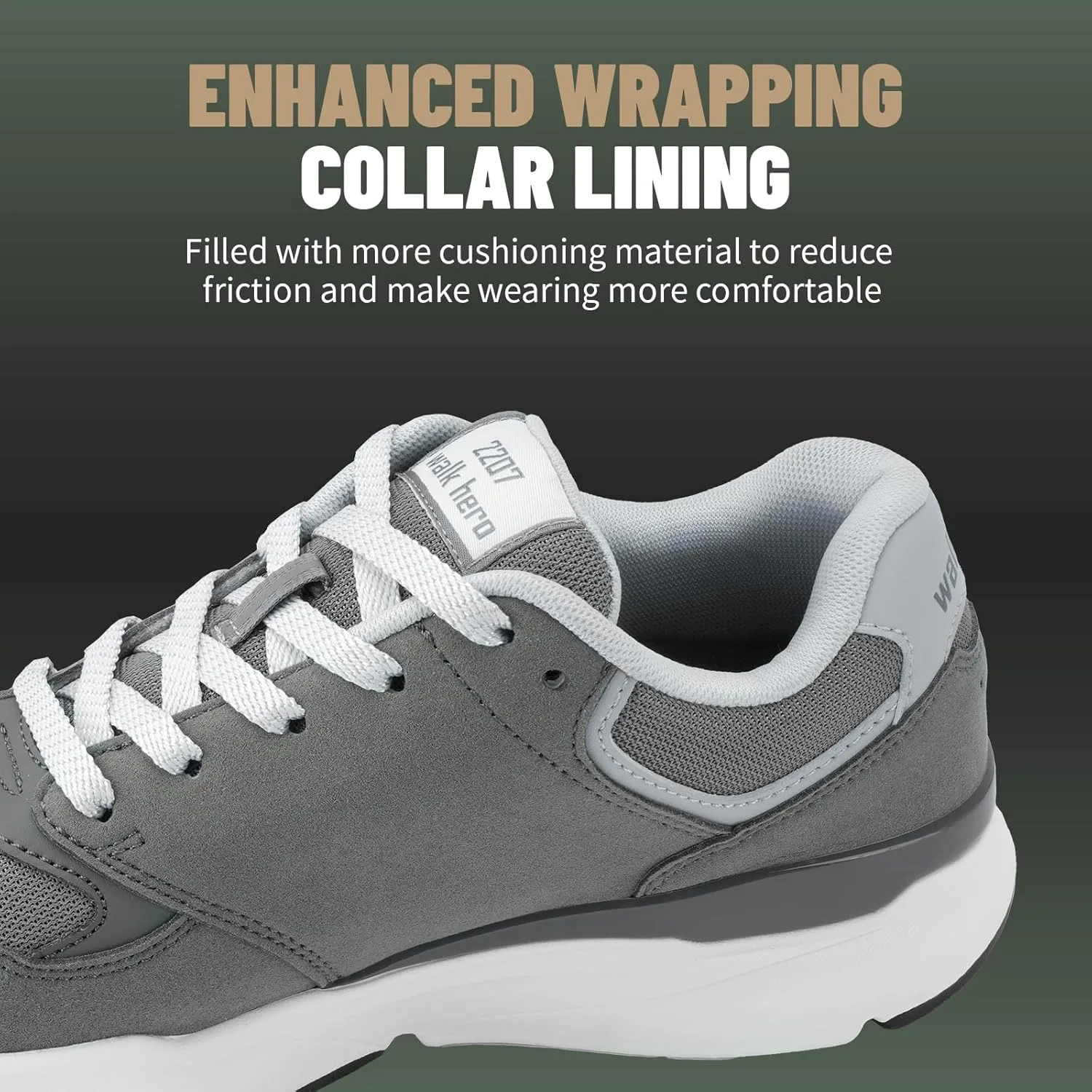 Mens Walking Shoes for Plantar Fasciitis Relief, Orthopedic Mens Sneakers with Arch Support, Breathable Mesh Non Slip Mens Shoes