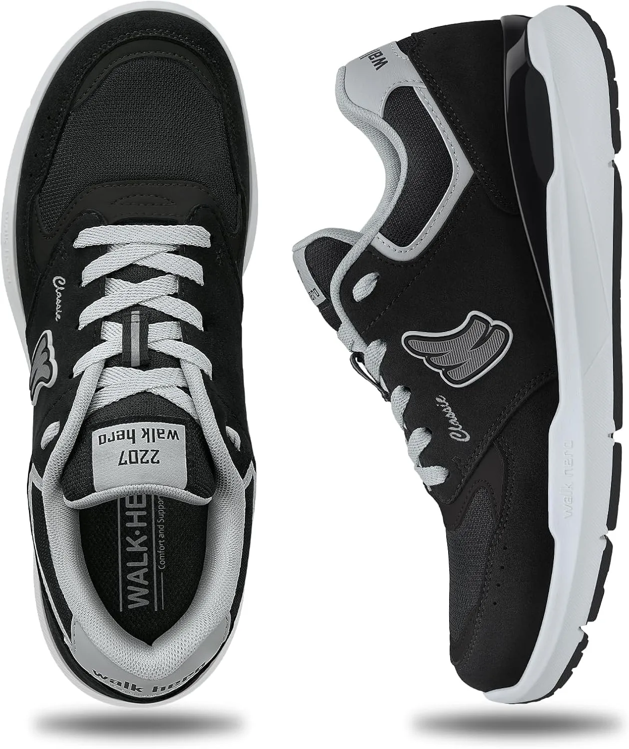 Mens Walking Shoes for Plantar Fasciitis Relief, Orthopedic Mens Sneakers with Arch Support, Breathable Mesh Non Slip Mens Shoes