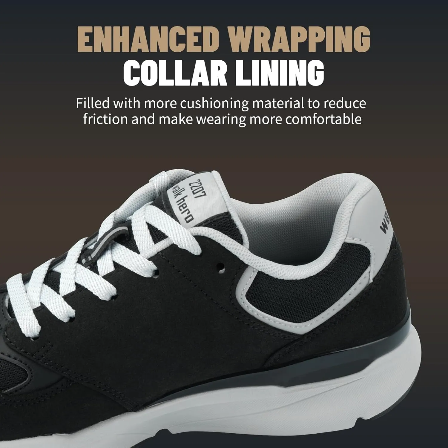 Mens Walking Shoes for Plantar Fasciitis Relief, Orthopedic Mens Sneakers with Arch Support, Breathable Mesh Non Slip Mens Shoes