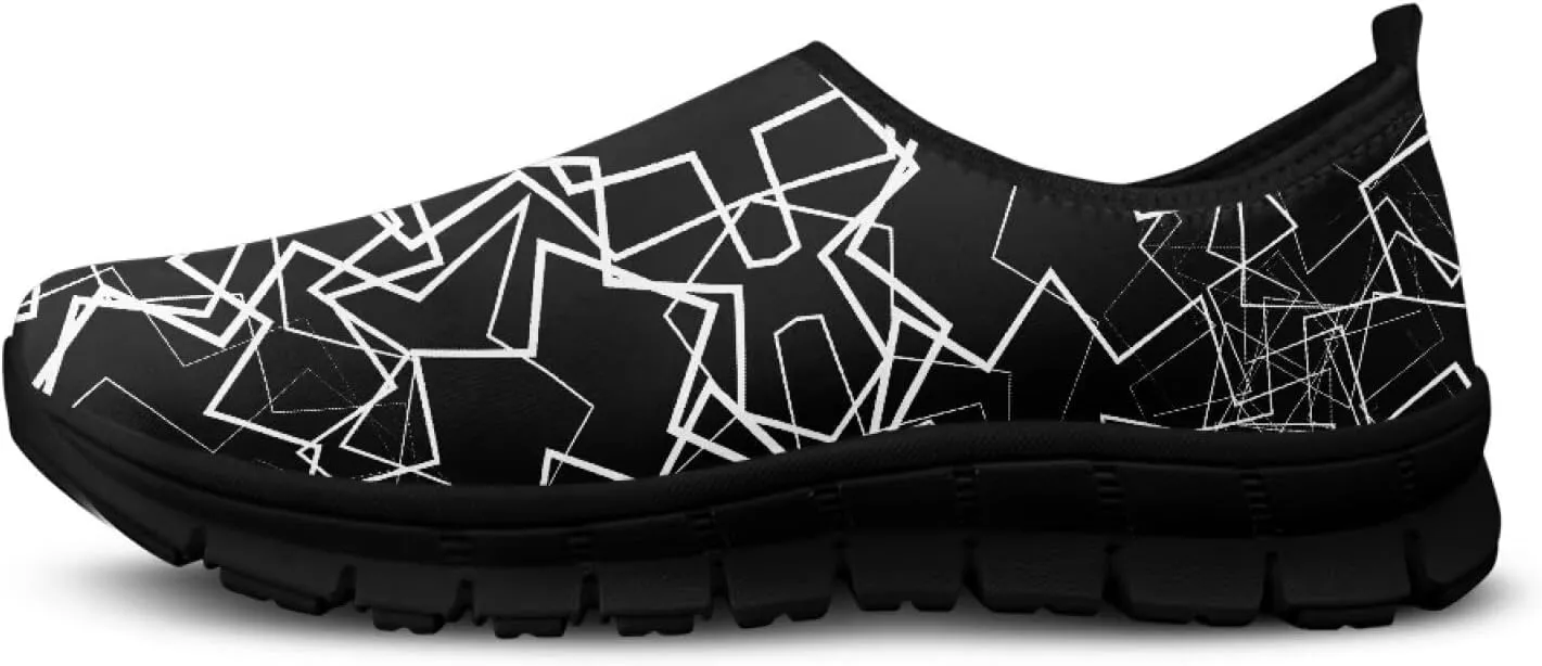 Men's Walking Shoes Lightweight Sneakers Walking Casual Comfortable Travel Shoes （Black Sole）