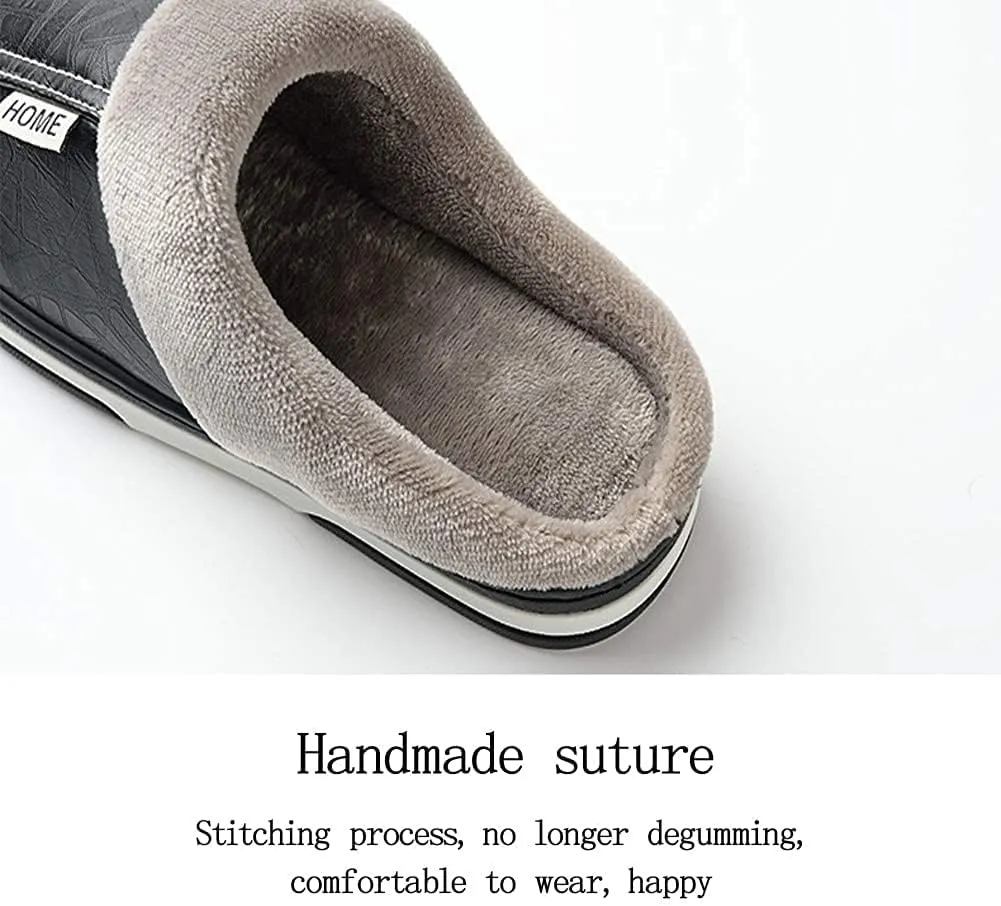 Men's Women's Slippers Foam Memory House Outdoor Indoor Shoes Slip-on Anti-Skid Comfort Fleece Lining Cotton
