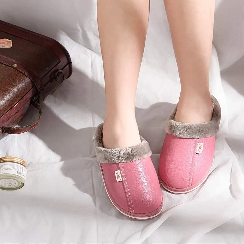 Men's Women's Slippers Foam Memory House Outdoor Indoor Shoes Slip-on Anti-Skid Comfort Fleece Lining Cotton