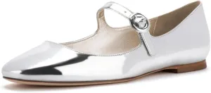 miss left Women Classic Adjustable Single Strap Buckle Mary Jane Flats Round Toe Comfortable Party Dress Daily Shoes Size 4-16 US