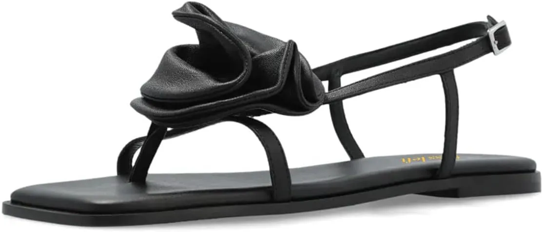 miss left Women Open Split Toe Floral Comfortable Flat Sandals Slingback Slip on Summer Beach Vacation Casual Walking Shoes Size 4-16 US