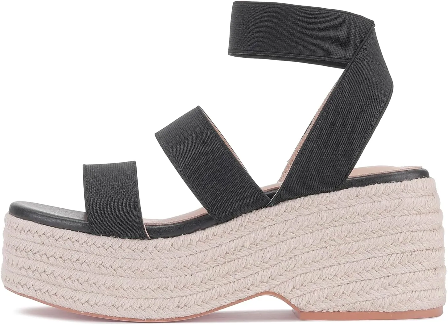 Monrovia Women's Platform Wedge Espadrille Sandals, Ankle Strap Beach Sandals