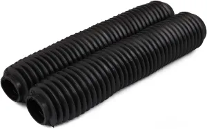 Motorcycle Front Fork Boots Shock Universal Absorber Covers Protector Rubber Dust Gator Guard Gaiters For Most Dirt Bike (Black)