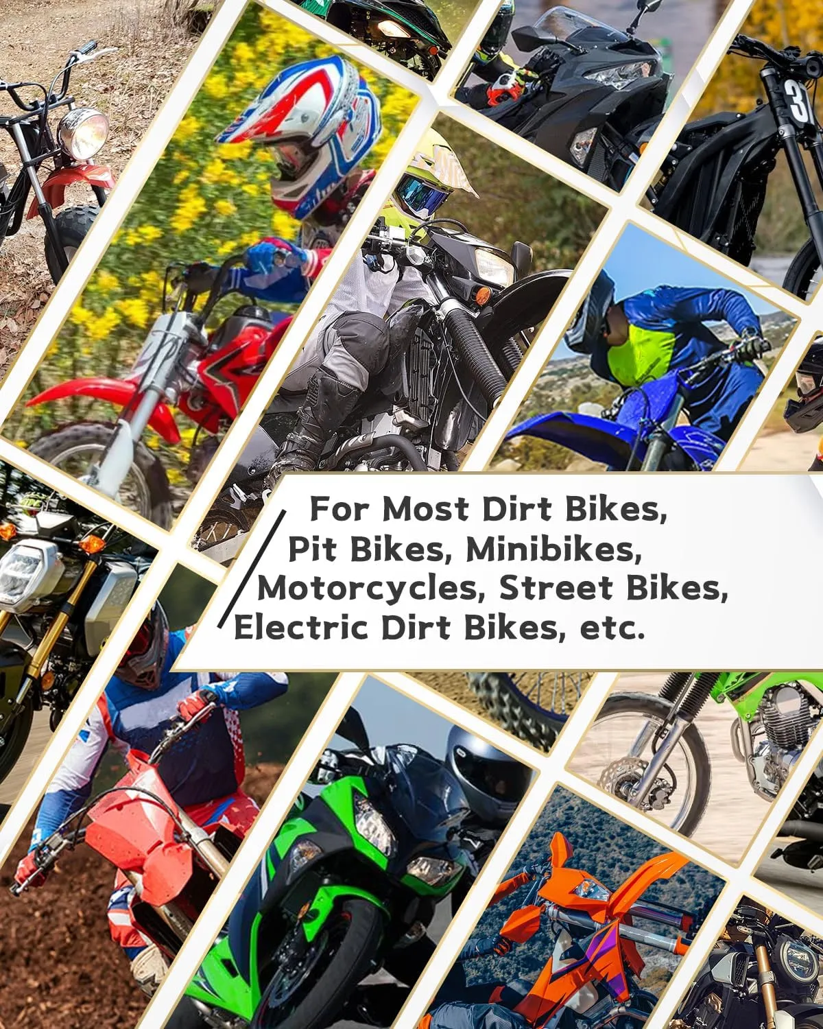 Motorcycle Front Fork Boots Shock Universal Absorber Covers Protector Rubber Dust Gator Guard Gaiters For Most Dirt Bike (Black)