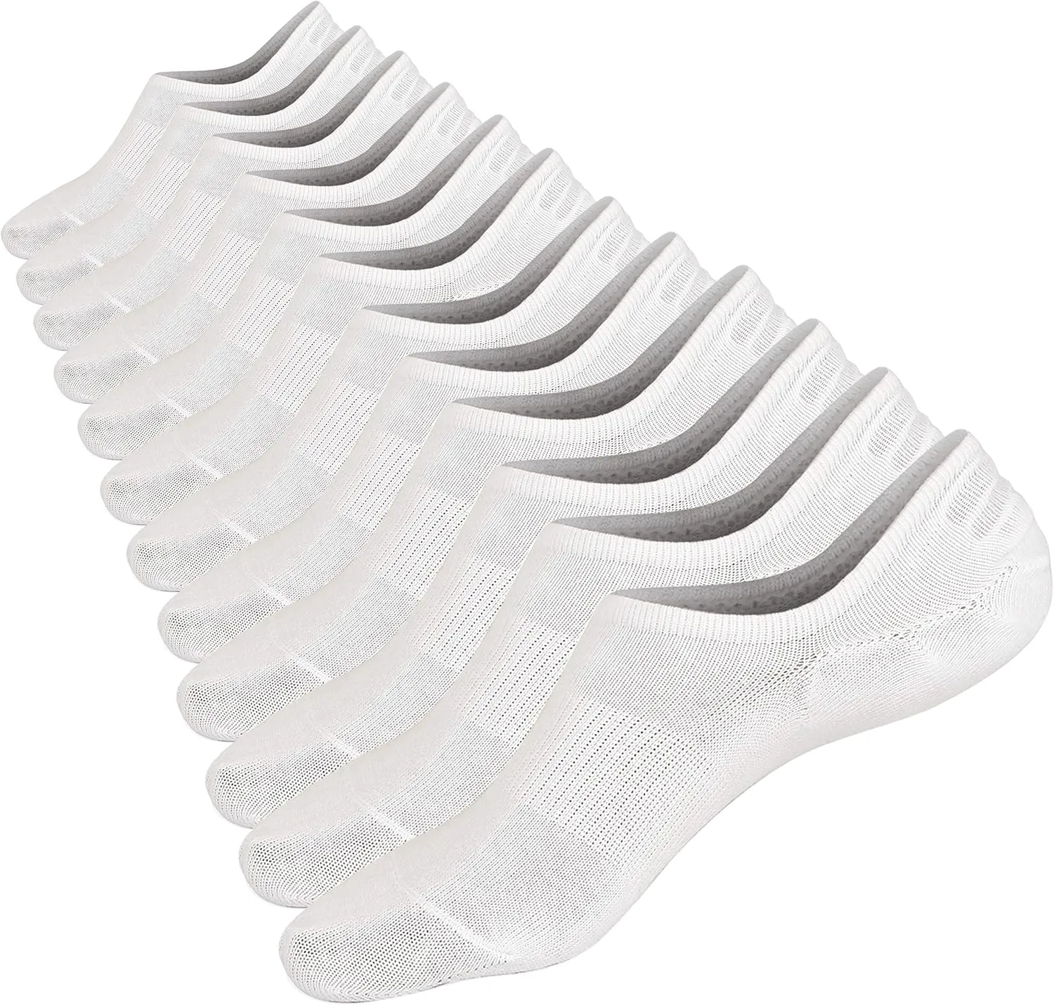 Mottee&Zconia No Show Sock Low Cut Ankle Short Socks for Men/Women Basic Casual Anti-skid Cotton Socks with Non Slip Grips