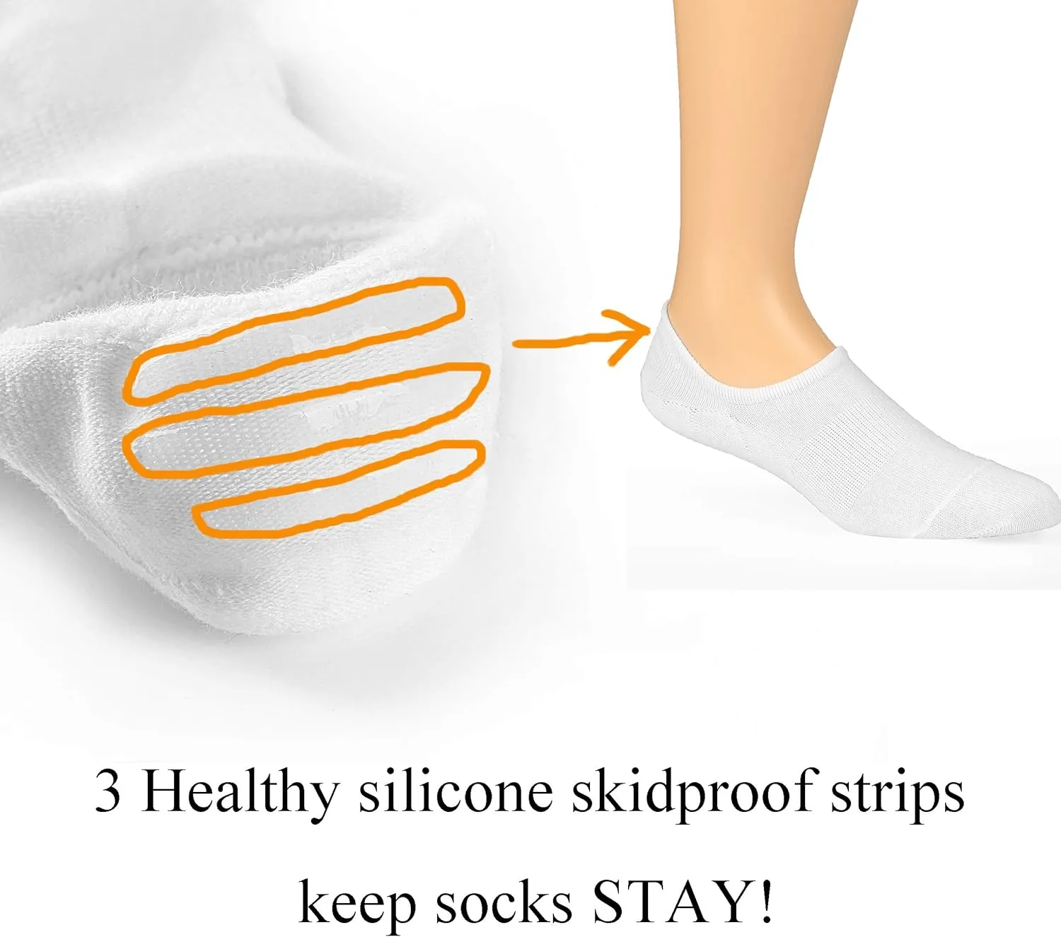 Mottee&Zconia No Show Sock Low Cut Ankle Short Socks for Men/Women Basic Casual Anti-skid Cotton Socks with Non Slip Grips