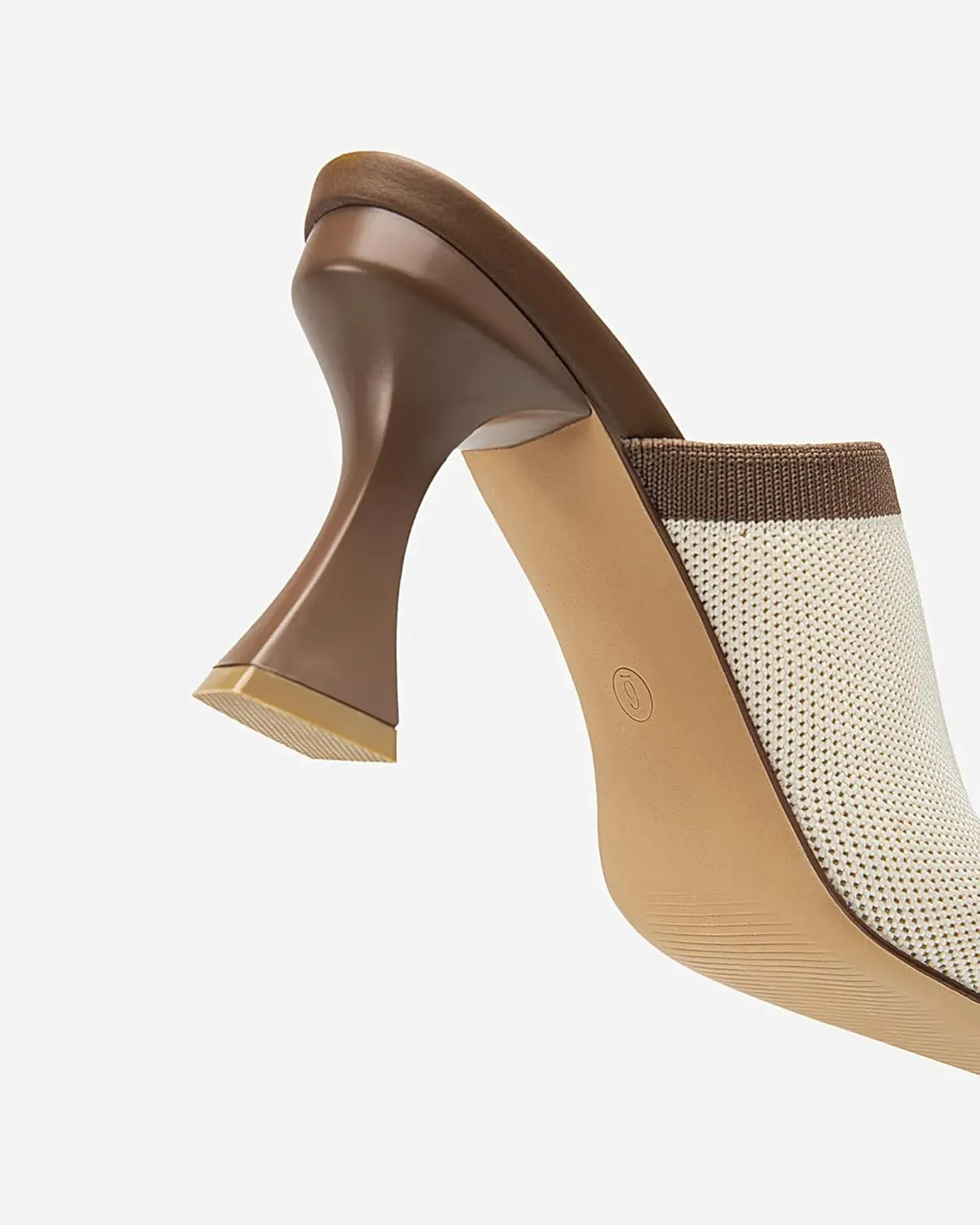 Mousse Fit Women Minimalist Square Toe Heeled Sandals, Women Sandal Shoes with Stiletto Heel