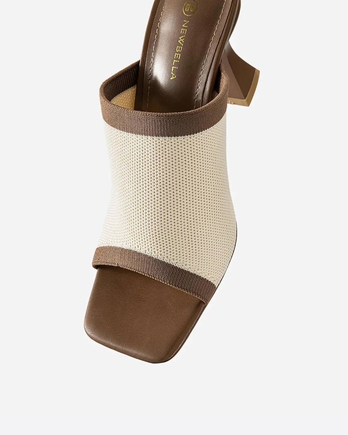 Mousse Fit Women Minimalist Square Toe Heeled Sandals, Women Sandal Shoes with Stiletto Heel