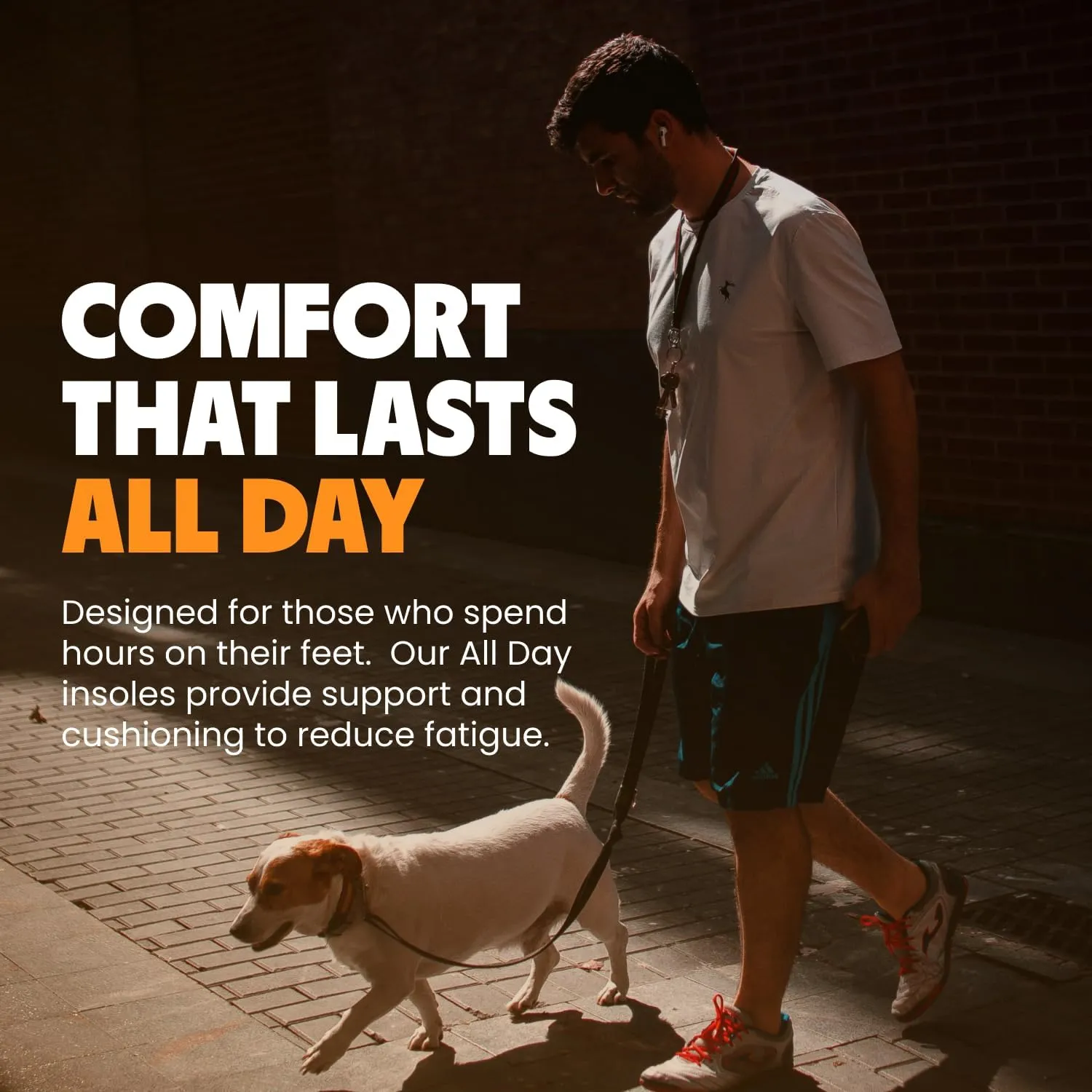 MOVE All Day Comfort Insole - Extra Plush Foam Insole for Stress Reduction on Feet, Knees, Back, Shock Absorbing, Walking, Foot Cushion, Comfort, Arch Support, and Work Boots (M6-6.5/WM7.5-8)