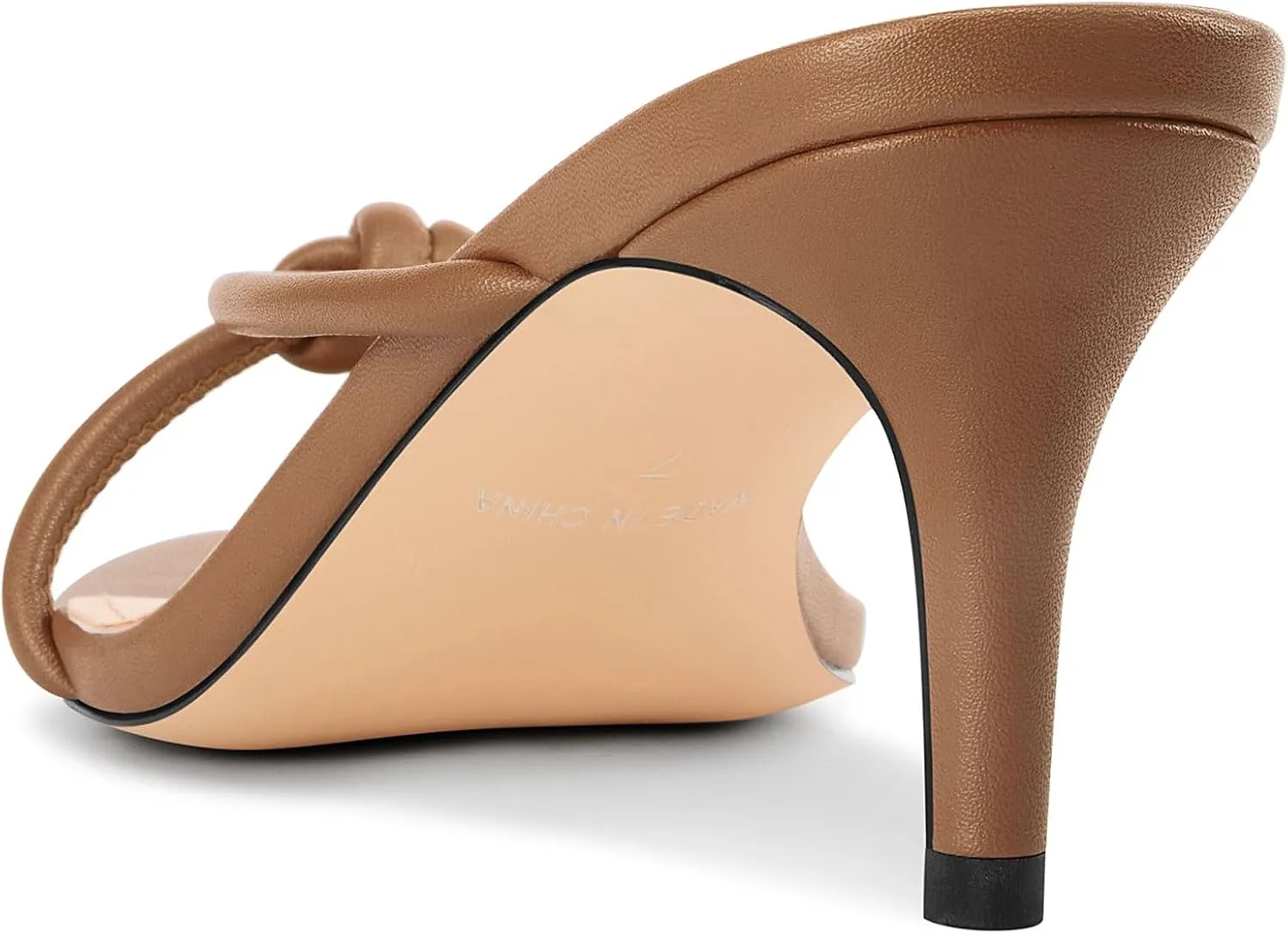 NobleOnly Women's Black Kitten Heel Mule Sandals, 2.4 Inches, Open Toe, Slip On, Party, Prom, Wedding, Evening, Classic Style