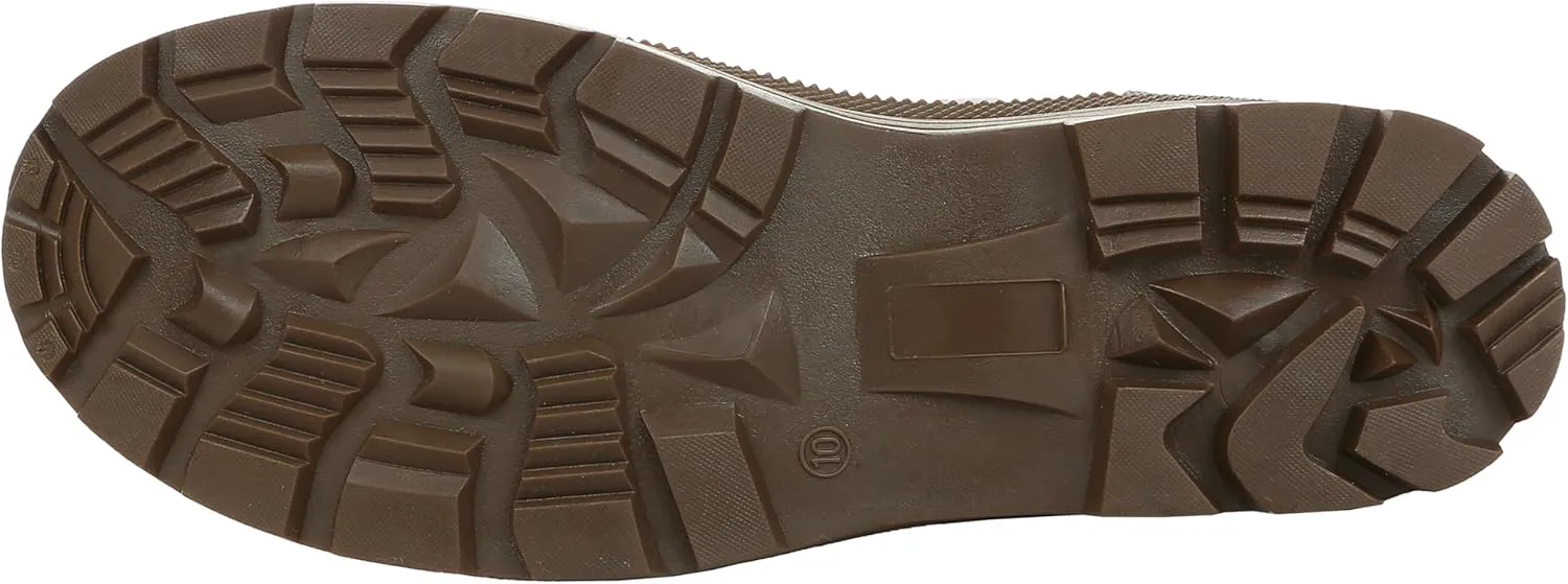 Northside Mens Walcot FLEX-TUFF Waterproof Rubber Boot- All-Day Comfort Cushioned Insole, Traction Outsole with Heel Kick, Dark Brown, 15