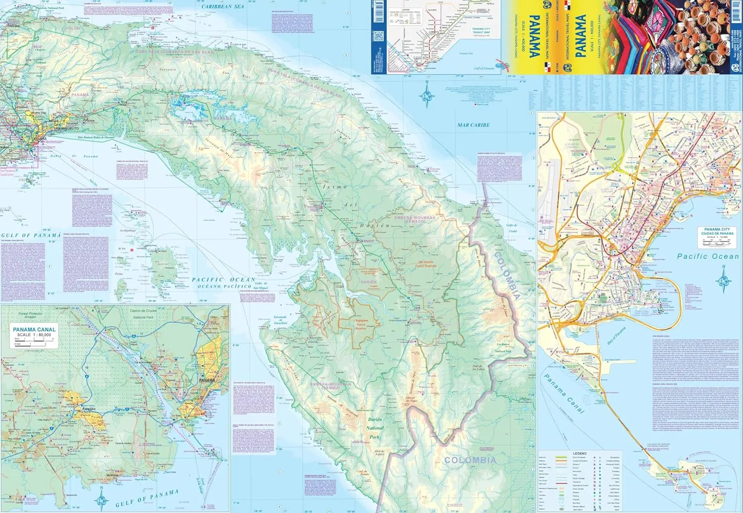 Panama Travel Reference Map 1:400K Waterproof
