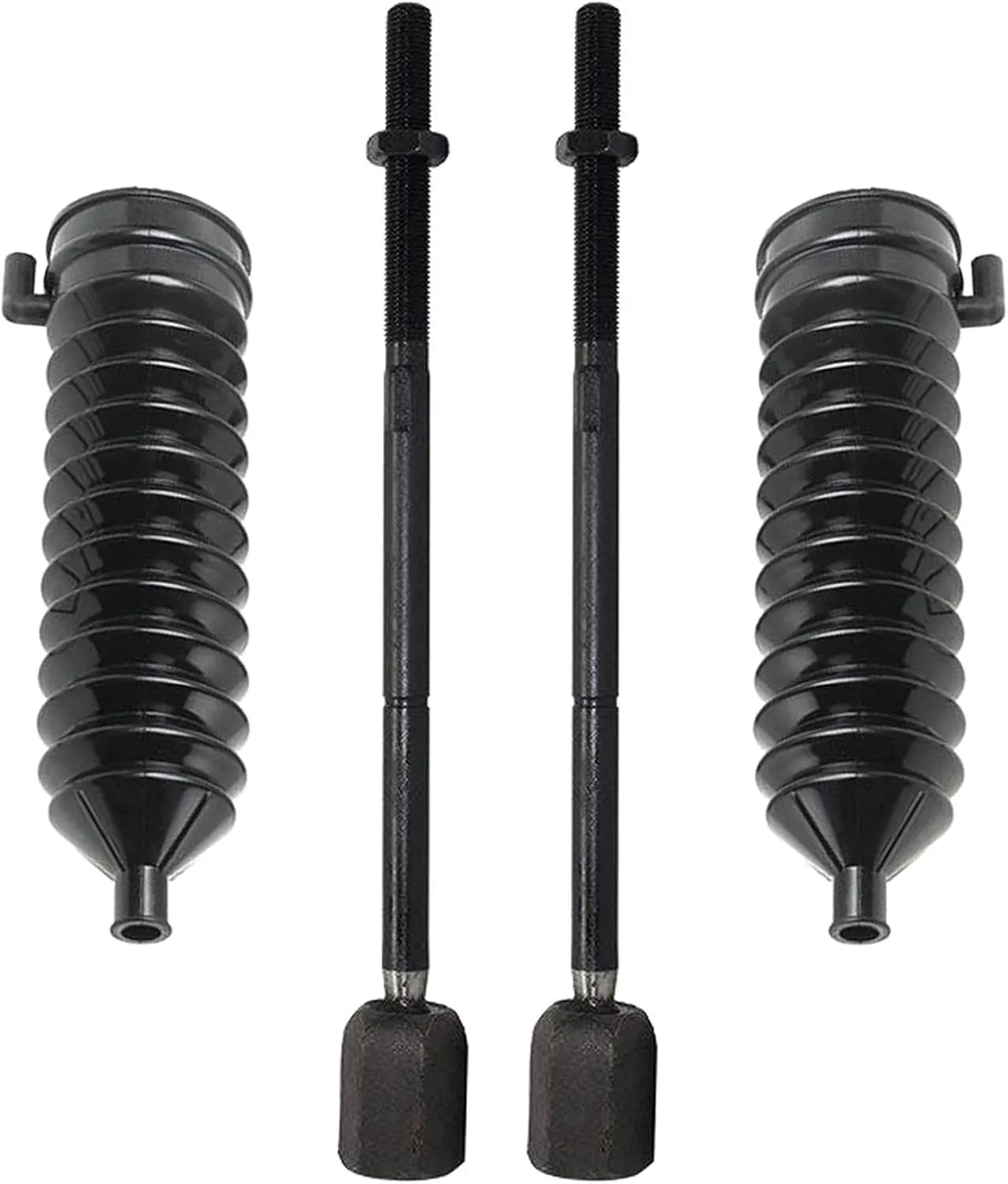 PartsW - 4 Pc Steering kit Inner Tie Rod End and Bellow Boots Fits FORD TAURUS 1999-2007 All Models w/Power Steering MERCURY SABLE 1999-2005 All Models w/Power Steering