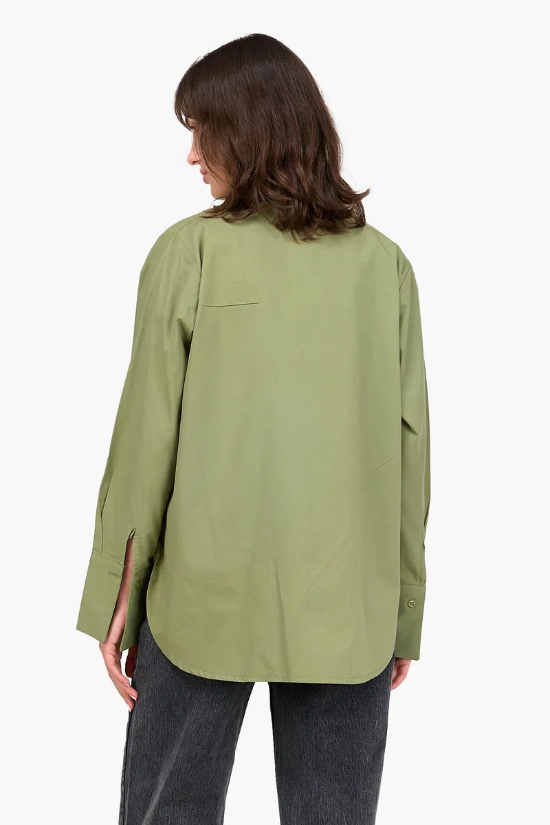 Poplin Hidden Placket Shirt
