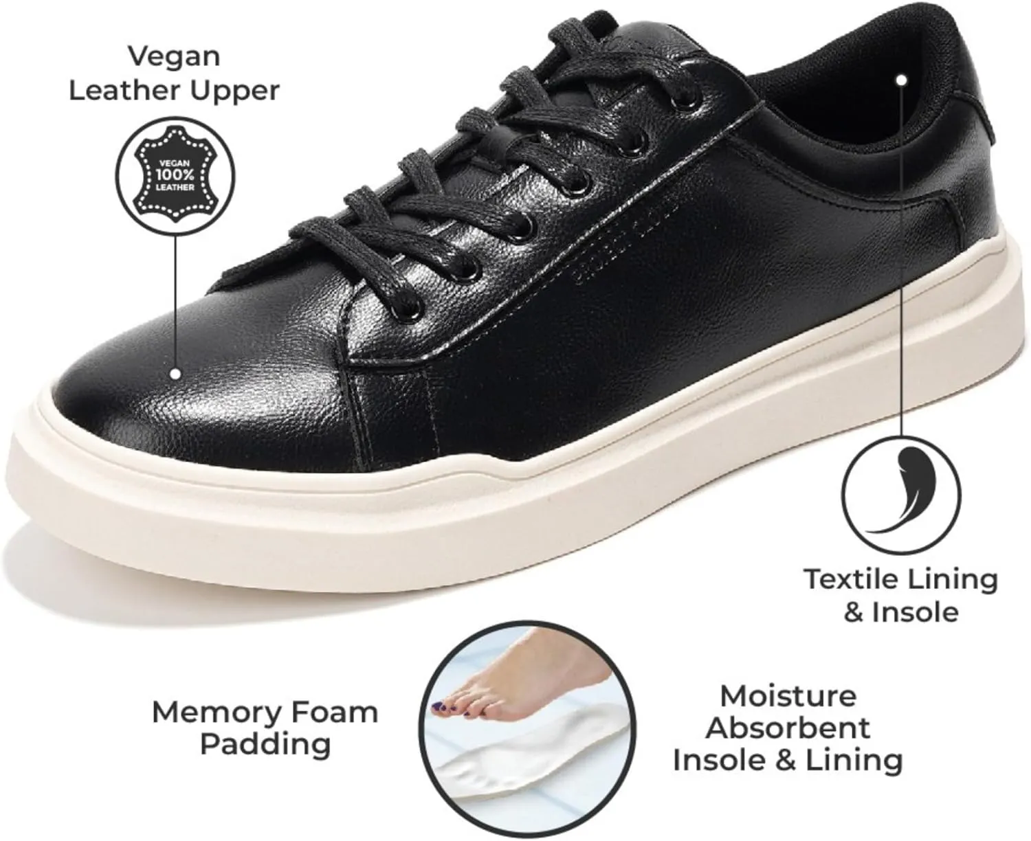 Project Cloud Mens Sneakers – Memory Foam Men's Fashion Sneakers – Lightweight and Non Slip Laced-Up Casual Men Shoes - Perfect Men Casual Shoes for All-Day Wear (Tilton)