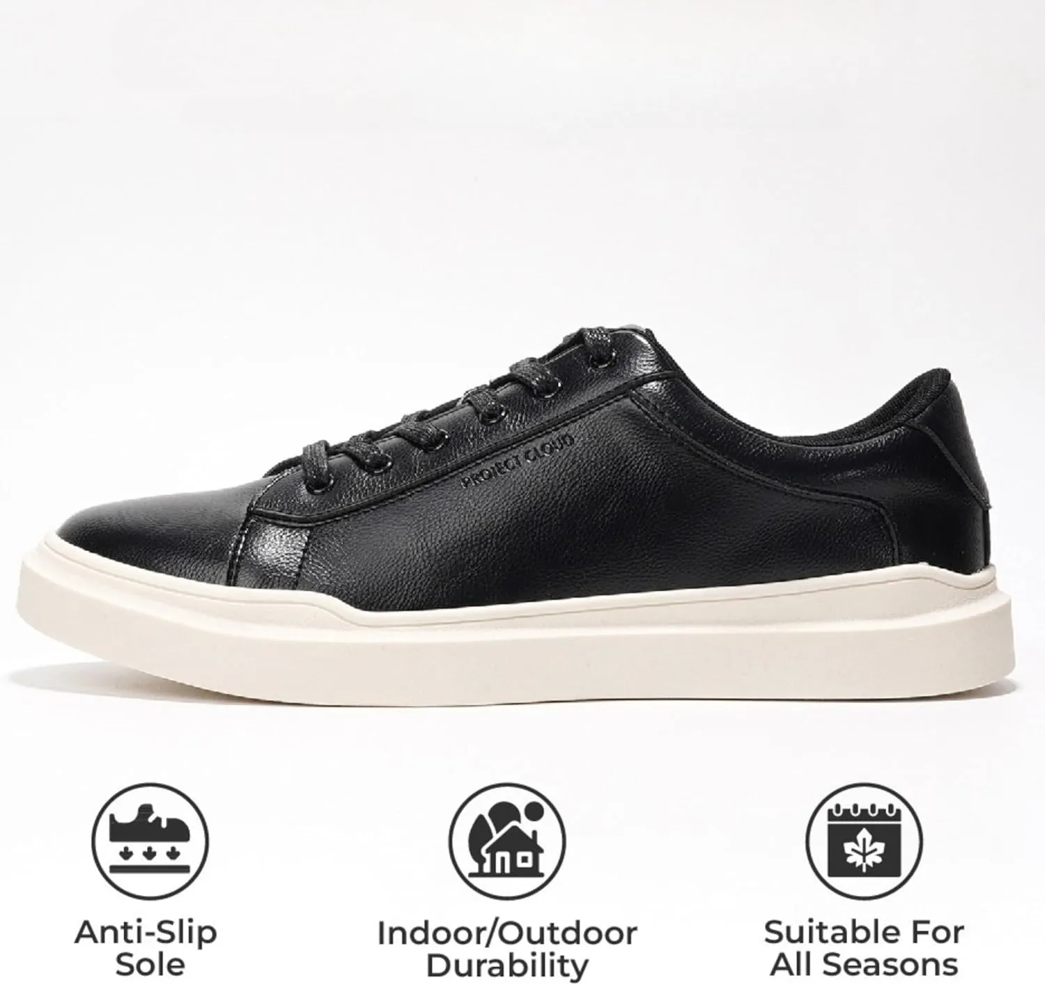 Project Cloud Mens Sneakers – Memory Foam Men's Fashion Sneakers – Lightweight and Non Slip Laced-Up Casual Men Shoes - Perfect Men Casual Shoes for All-Day Wear (Tilton)