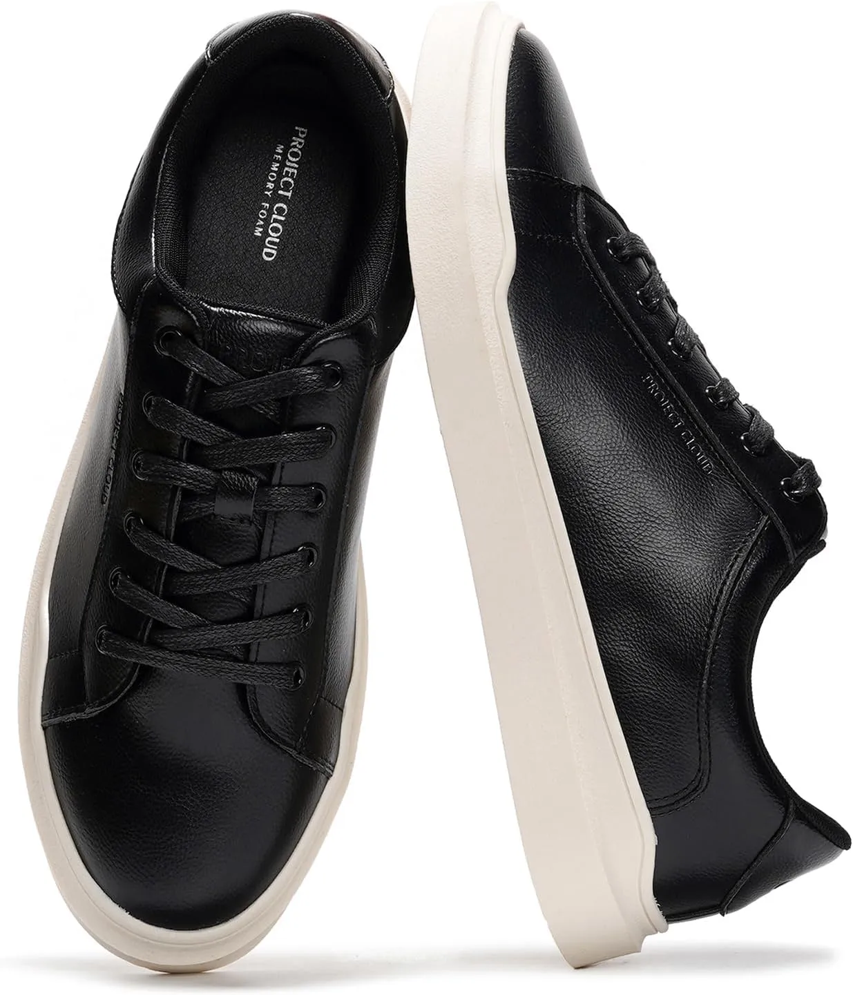 Project Cloud Mens Sneakers – Memory Foam Men's Fashion Sneakers – Lightweight and Non Slip Laced-Up Casual Men Shoes - Perfect Men Casual Shoes for All-Day Wear (Tilton)