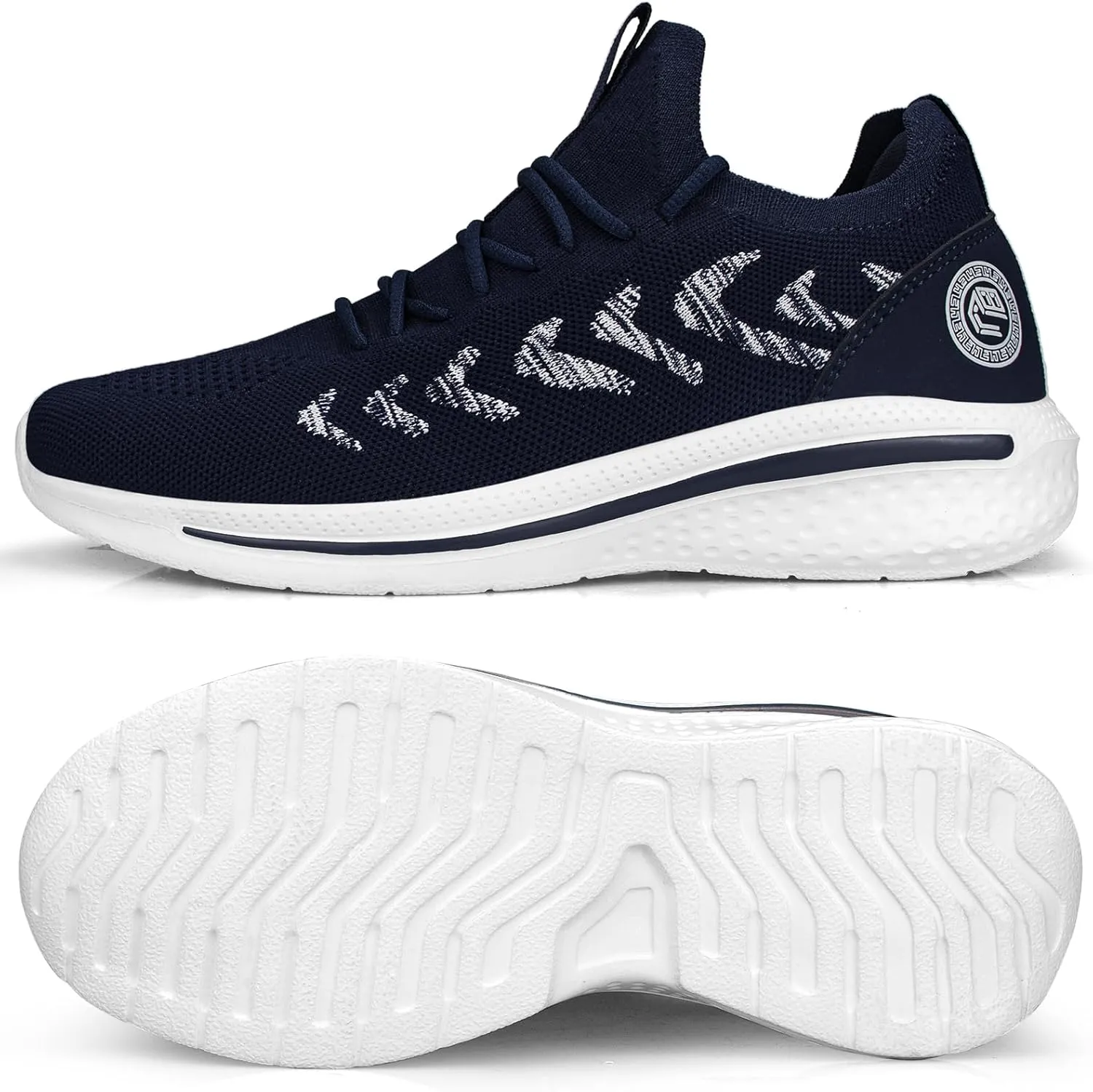 Pujcs Men Sneakers Lightweight Running Shoes for Men Slip on Walking Shoes Mesh Comfortable Atheletic Shoes for Tennis Gym Workout