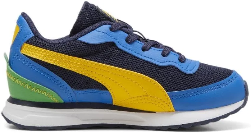 PUMA Unisex-Child Shoes Road Rider Sneaker, Navy-Yellow Sizzle, 12.5 US Little Kid