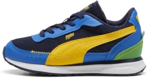 PUMA Unisex-Child Shoes Road Rider Sneaker, Navy-Yellow Sizzle, 12.5 US Little Kid