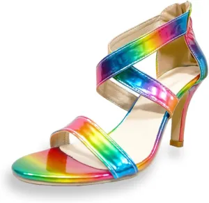 Rainbow Sandals With Stiletto Heels