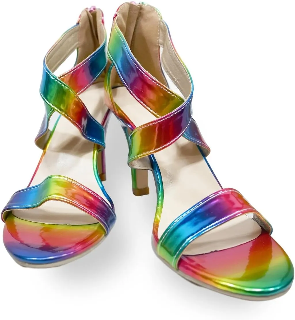 Rainbow Sandals With Stiletto Heels