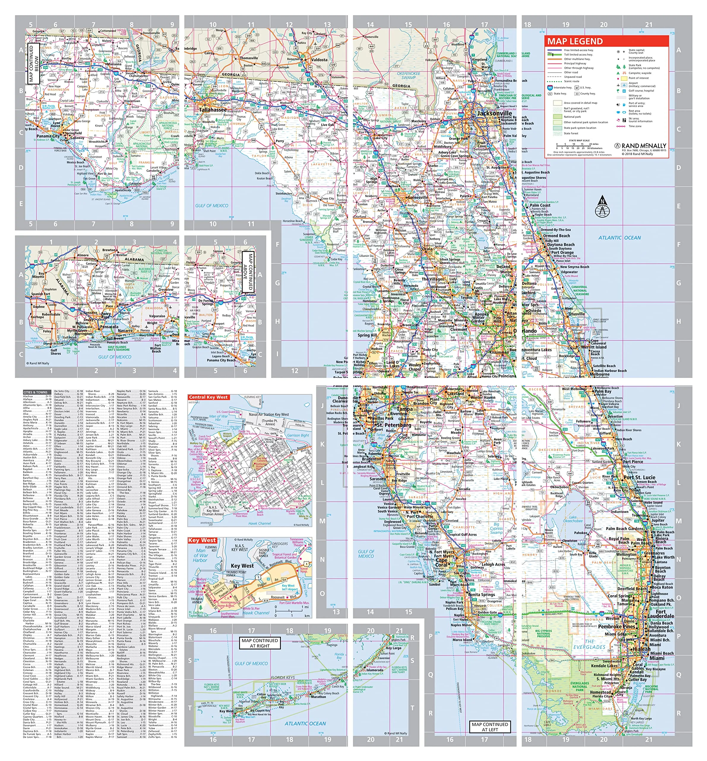 Rand McNally Easy to Fold: Florida State Laminated Map [Map] Rand McNally
