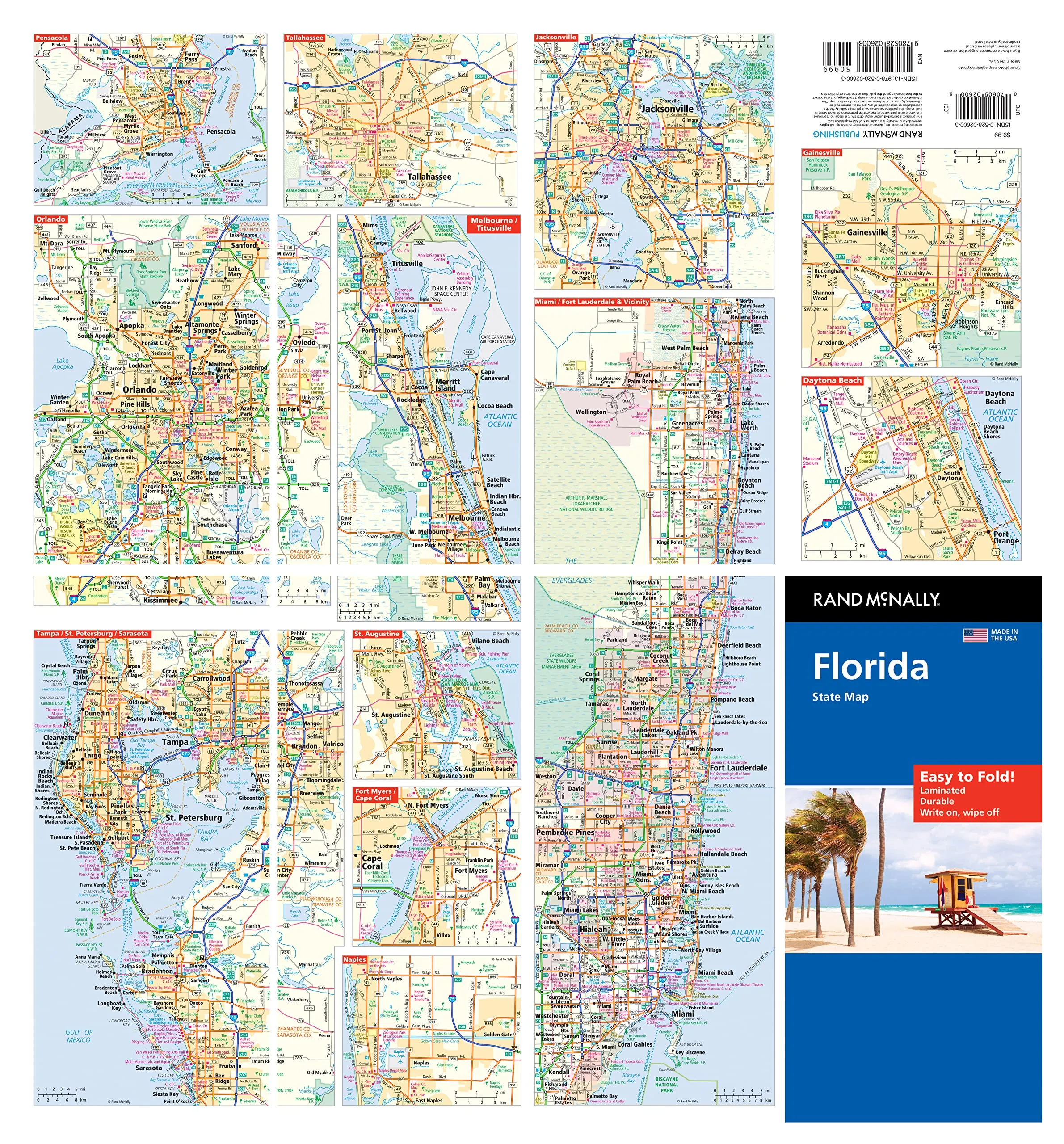 Rand McNally Easy to Fold: Florida State Laminated Map [Map] Rand McNally
