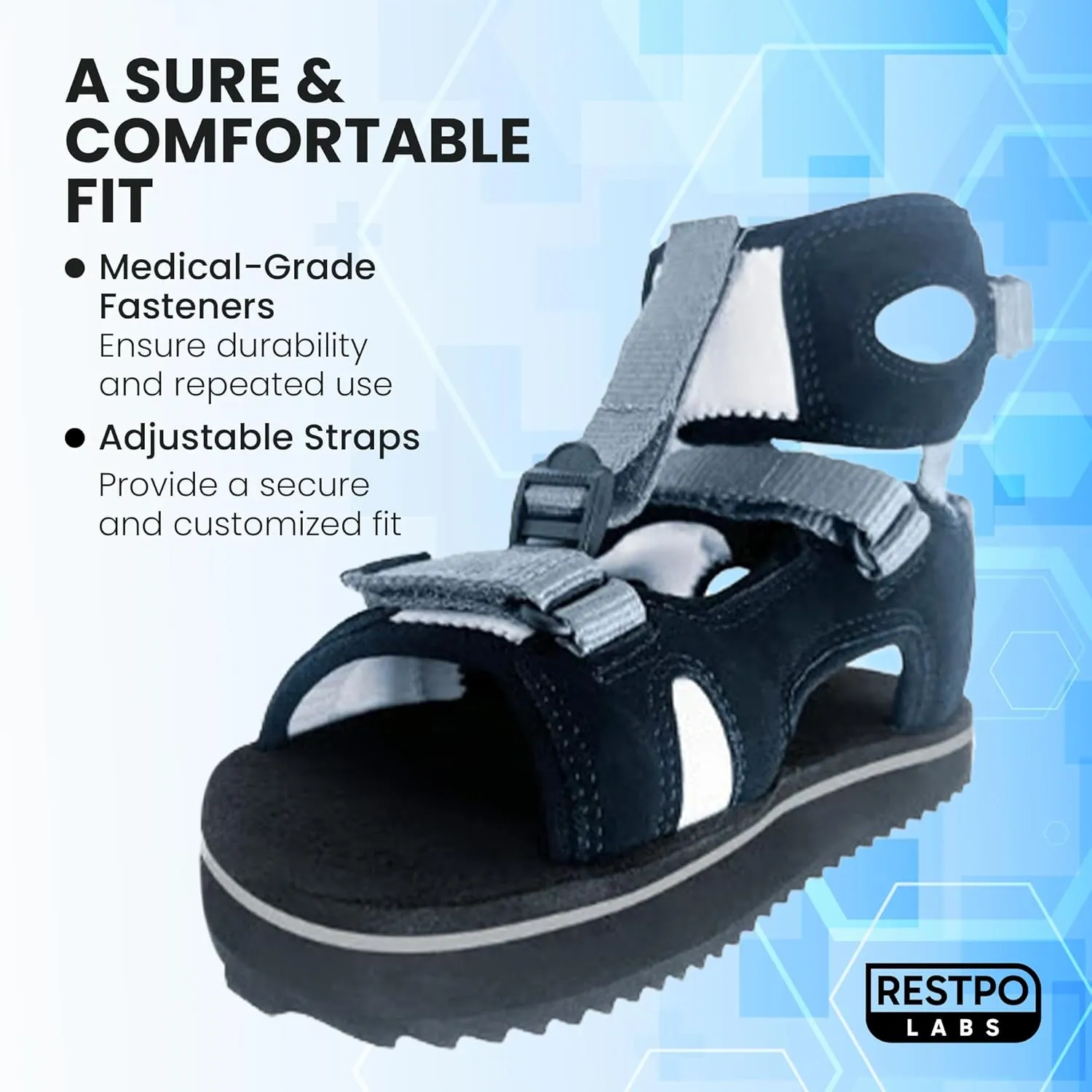 Restpo Toe Walking Sandal - Prevent Tip Toe Walking for Kids with Neurological disorders, Autism, ADHD, Aspergers and Cerebral Palsy - Sizes 6-11