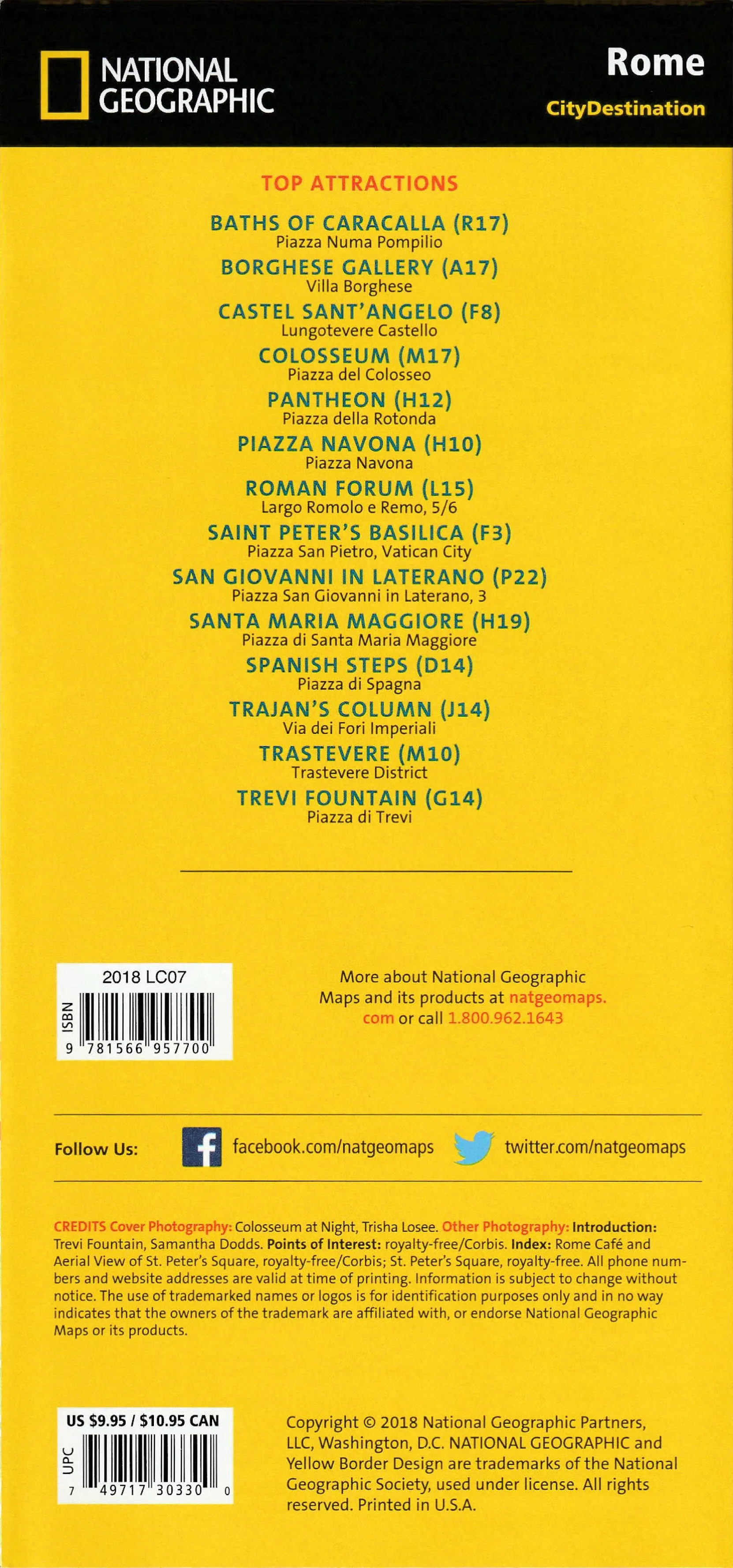 Rome Map (National Geographic Destination City Map) [Map] National Geographic Maps