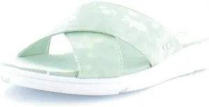Ryka Womens Malin Flat Slip On Slide Sandals Green 9 Medium (B,M)