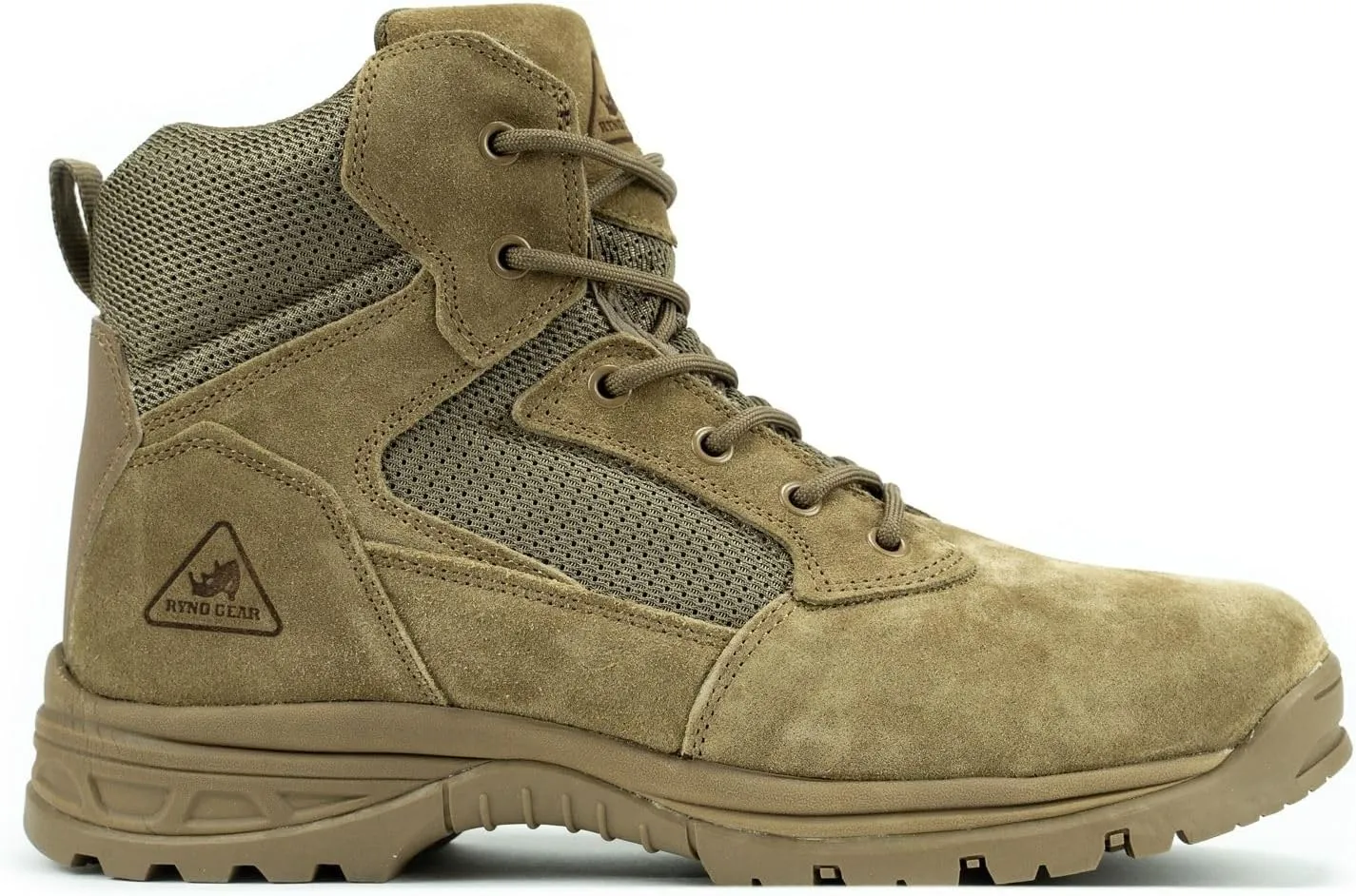 RYNO GEAR Tactical Combat Military Boots with CoolMax Lining, Contrast Stitching and Slip Resistant Sole