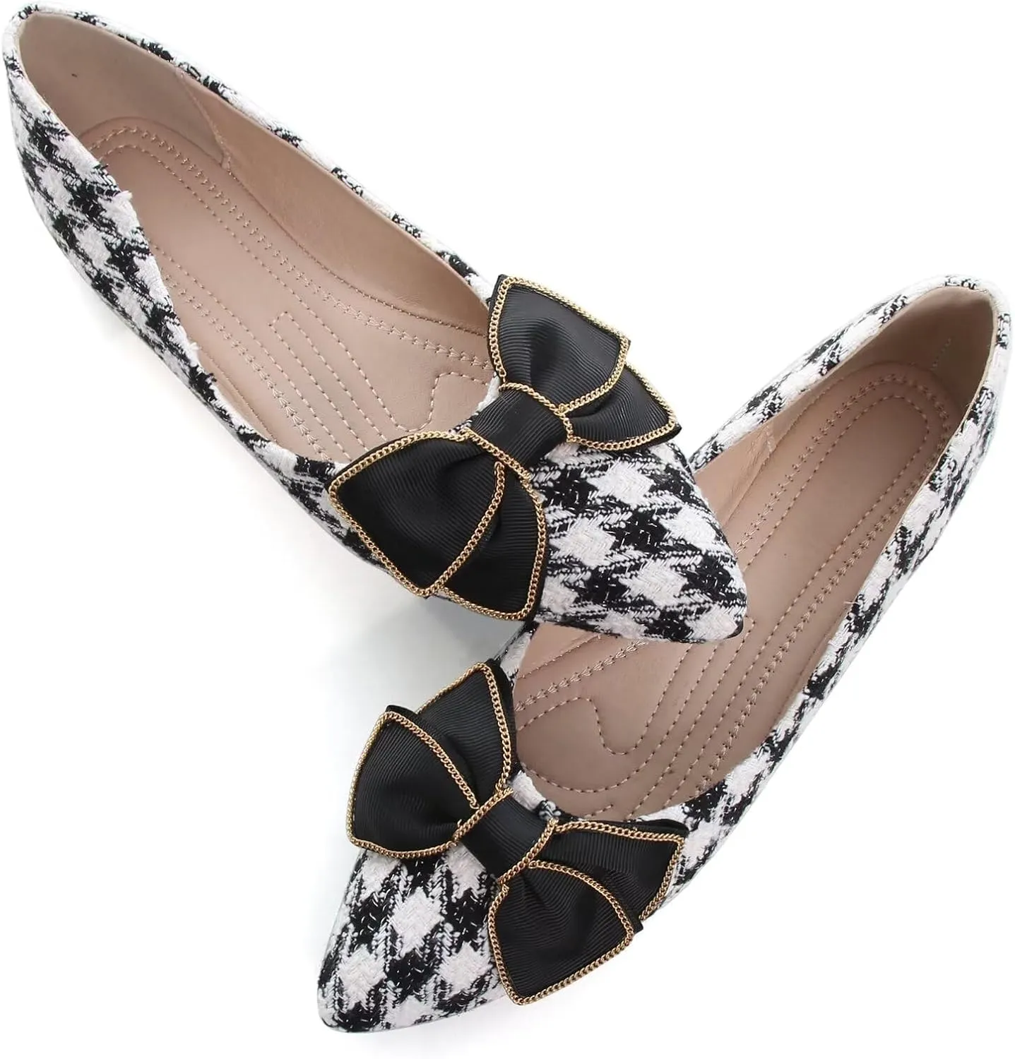 SAILING LU Ballet Flats for Womens Shoes Pointy Toe Cozy Flat Shoes Suede Comfortable Dressy Shoes Wear to Work Slip-on Moccasins