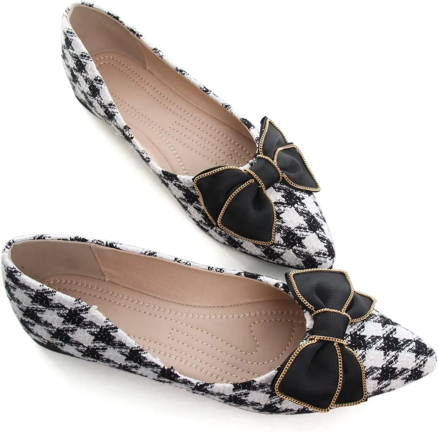 SAILING LU Ballet Flats for Womens Shoes Pointy Toe Cozy Flat Shoes Suede Comfortable Dressy Shoes Wear to Work Slip-on Moccasins