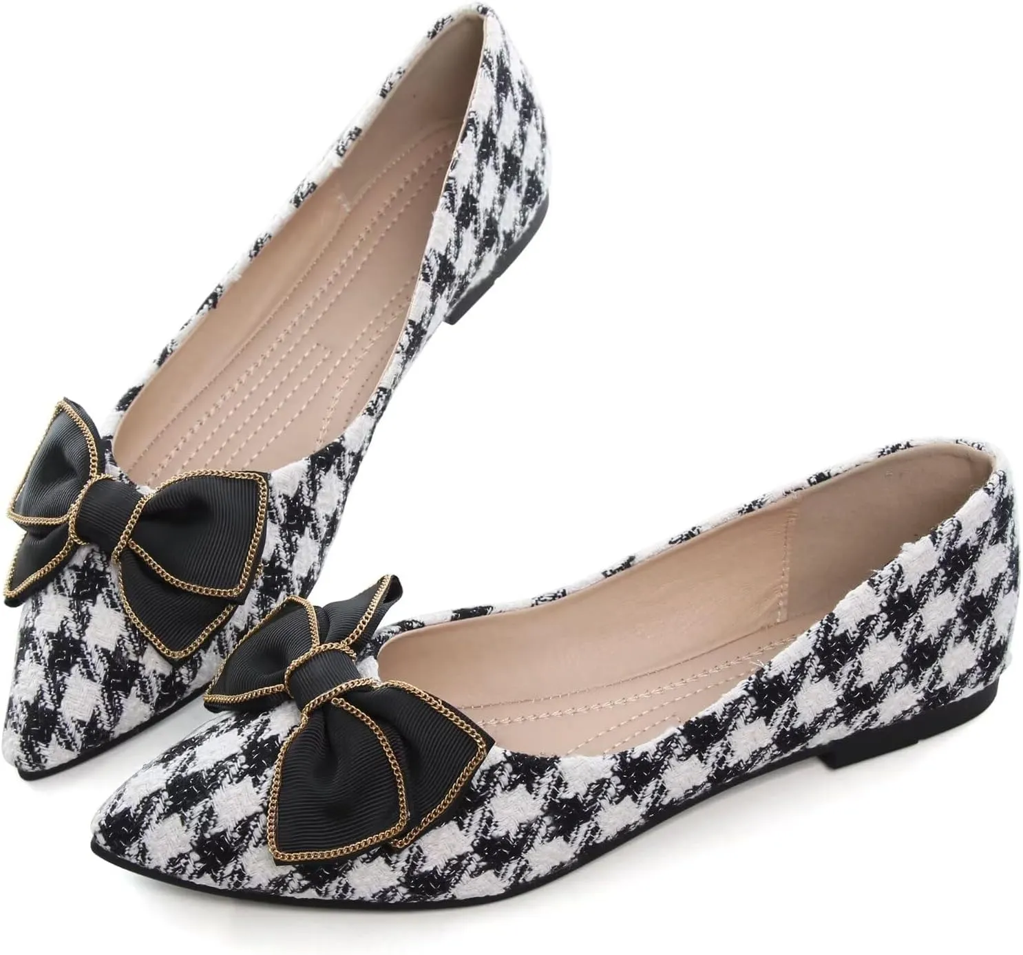 SAILING LU Ballet Flats for Womens Shoes Pointy Toe Cozy Flat Shoes Suede Comfortable Dressy Shoes Wear to Work Slip-on Moccasins
