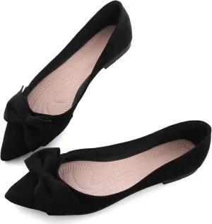 SAILING LU Ballet Flats for Womens Shoes Pointy Toe Cozy Flat Shoes Suede Comfortable Dressy Shoes Wear to Work Slip-on Moccasins
