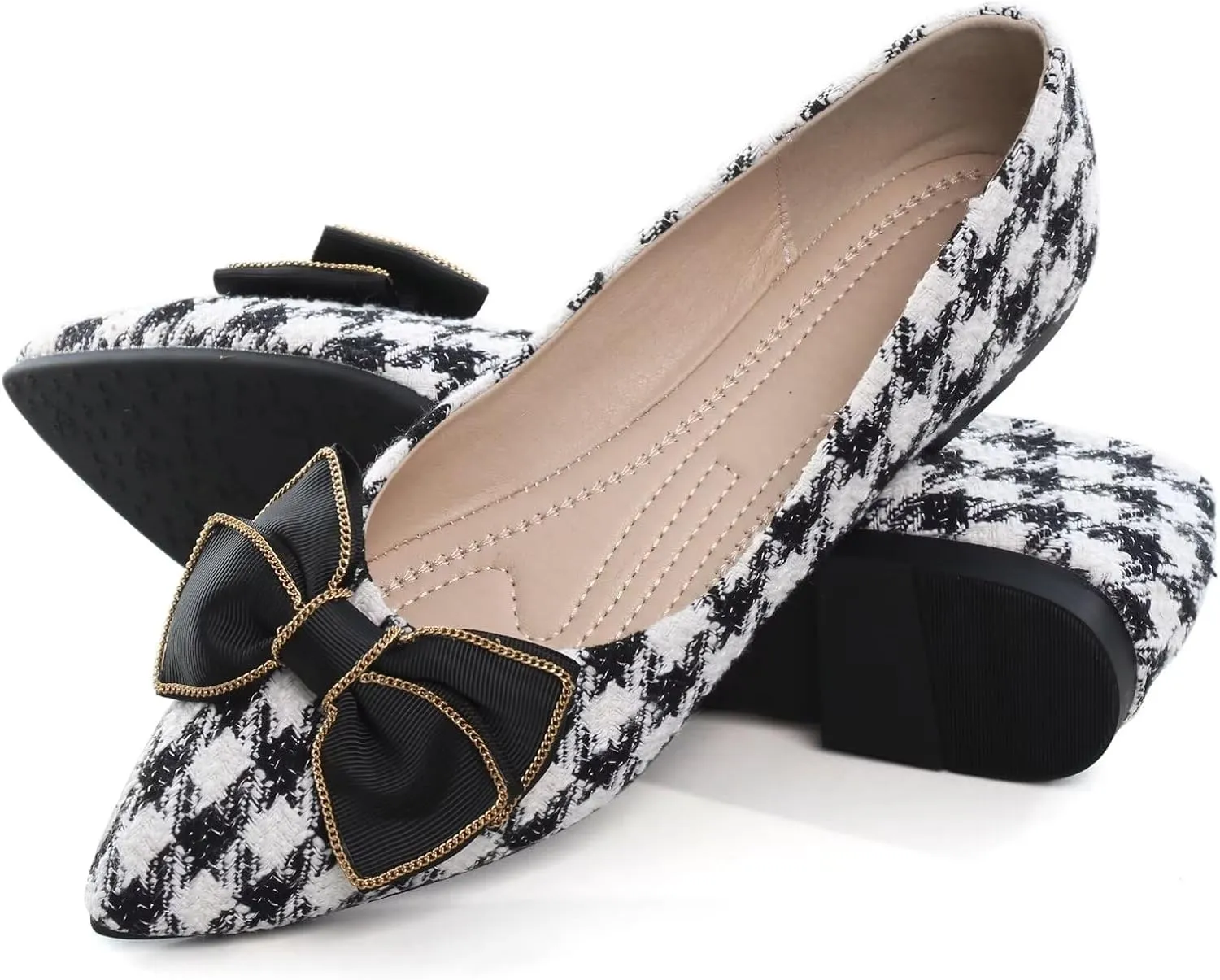 SAILING LU Ballet Flats for Womens Shoes Pointy Toe Cozy Flat Shoes Suede Comfortable Dressy Shoes Wear to Work Slip-on Moccasins