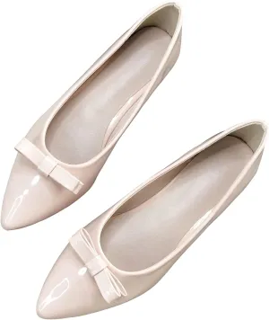 SAILING LU Casual Flat Shoes for Women Comfortable Slip-ons Loafers Women Moccasins Pointed Toe Ballerina Walking Flats Shoes Wear to Work